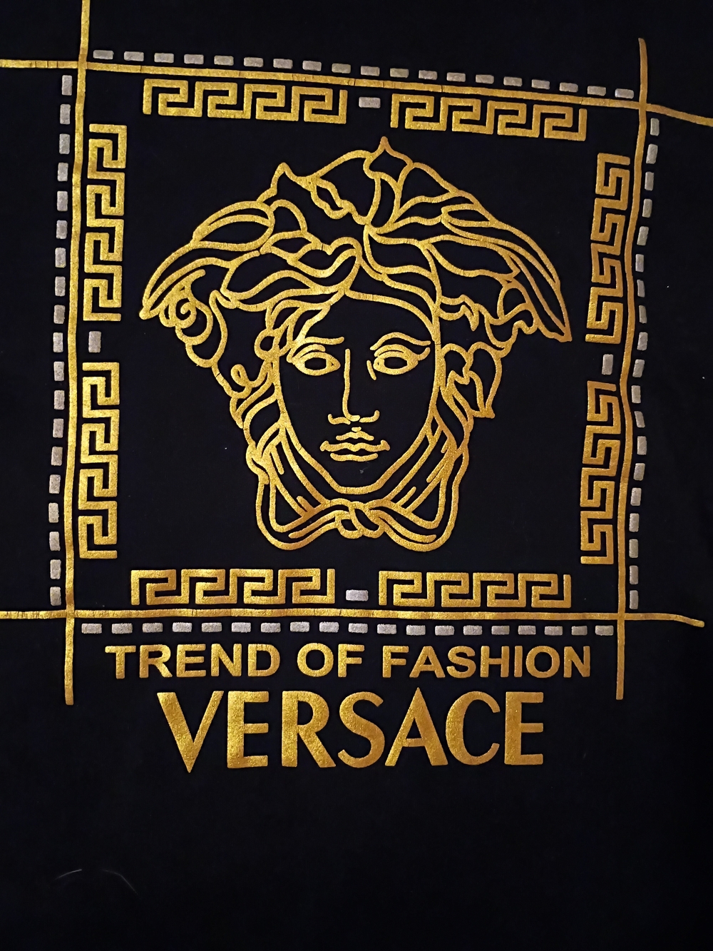 Versace Gold Logo Black Scarf – Trend of Fashion